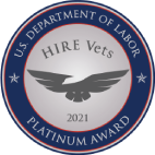 U.S. Department of Labor HIRE Vets 2021 Platinum Award